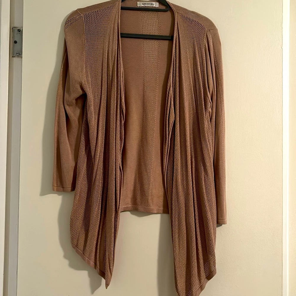GUC tan August Silk cardigan